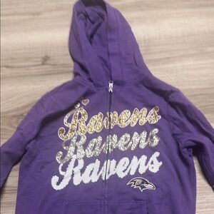 Kids Purple Baltimore Ravens Hoodie Sz 8/10